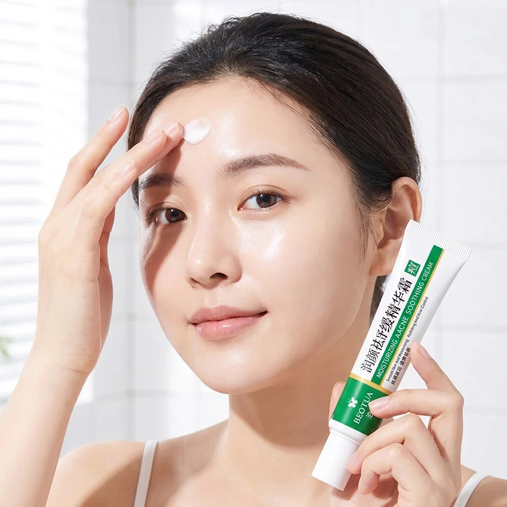 Skin Soothing Cream Moisturizing Refreshing Oil Control Facial Care Cream for Blemish Rough Uneven Breakout Skin