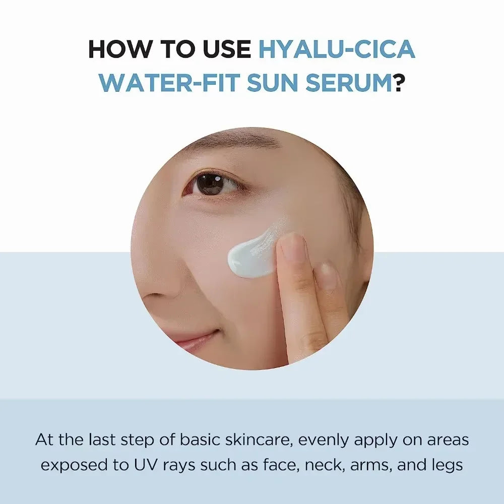 Korean Skincare Centella Sun Serum SPF50+ - Hyaluronic Acid UV Protection, Sensitive Skin