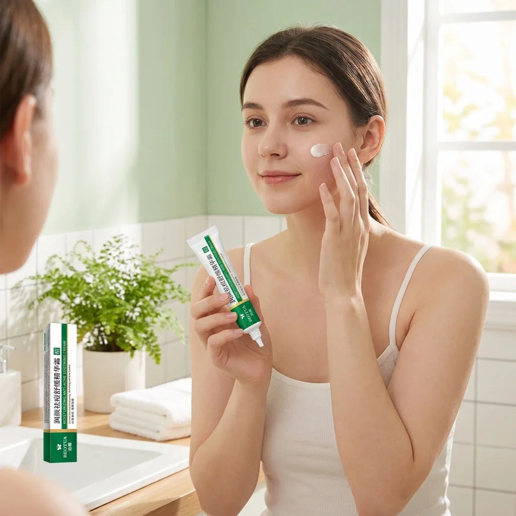 Skin Soothing Cream Moisturizing Refreshing Oil Control Facial Care Cream for Blemish Rough Uneven Breakout Skin