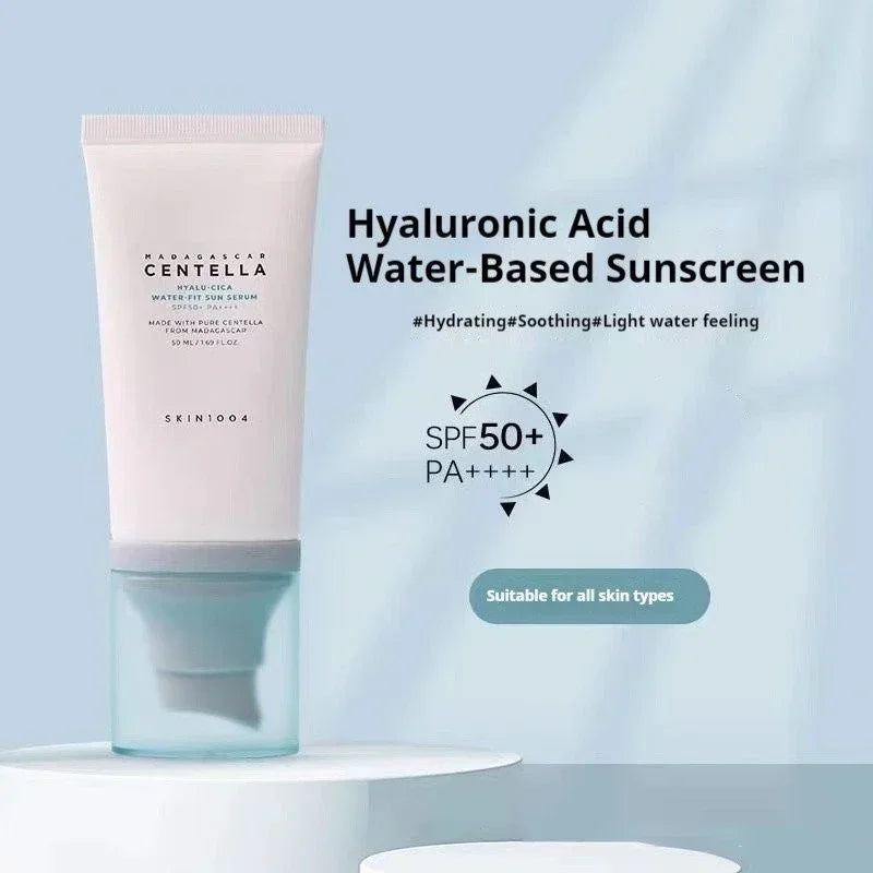 Korean Skincare Centella Sun Serum SPF50+ - Hyaluronic Acid UV Protection, Sensitive Skin